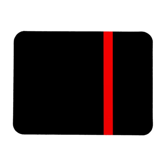 De symbolische dunne rode lijn op zwart magneet (Horizontaal)