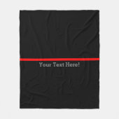 De symbolische dunne rode lijn personaliseert dit fleece deken (Voorkant)