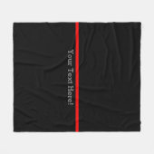 De symbolische dunne rode lijn personaliseert dit fleece deken (Voorkant (Horizontaal))