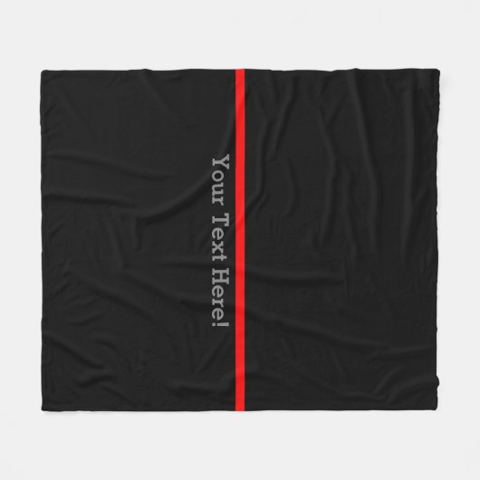 De symbolische dunne rode lijn personaliseert dit fleece deken (Voorkant (Horizontaal))