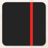 De symbolische dunne rode lijn verticaal kartonnen onderzetters (Voorkant)