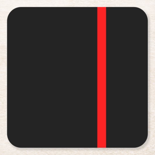 De symbolische dunne rode lijn verticaal kartonnen onderzetters (Voorkant)