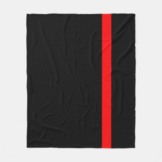 De symbolische dunne rode lijn verticale stijl fleece deken (Voorkant)