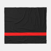 De symbolische dunne rode lijn verticale stijl fleece deken (Voorkant (Horizontaal))