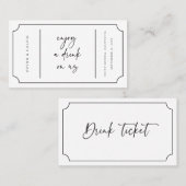 De symbolische kaart B613 van de Drink van het kaa Visitekaartje (Voorkant / Achterkant)