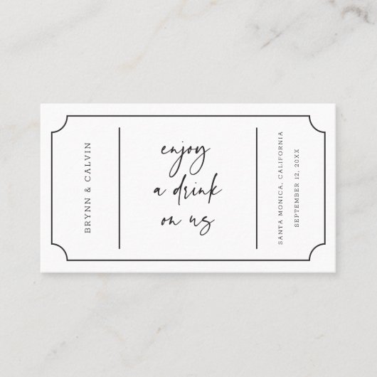 De symbolische kaart B613 van de Drink van het kaa Visitekaartje (Voorkant)