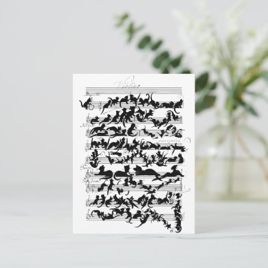 De symfonie van de kat-vector briefkaart (Staand voorkant)