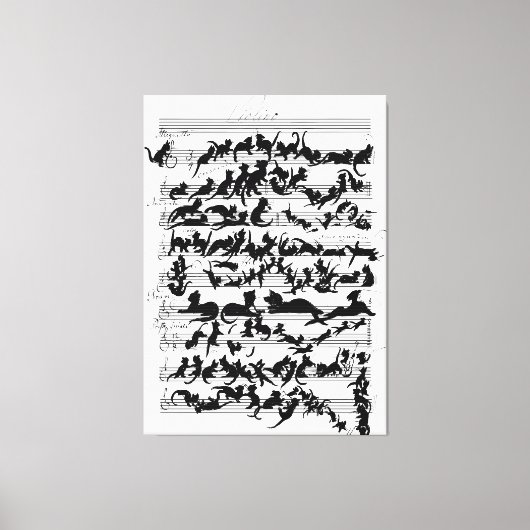 De symfonie van de kat-vector canvas afdruk (Voorkant)