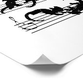 De symfonie van de kat-vector poster (Hoek)