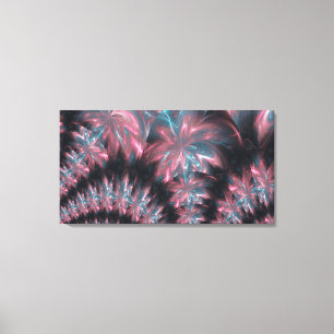 De Symmetrische Regeling van abstracte Bloemen Canvas Afdruk