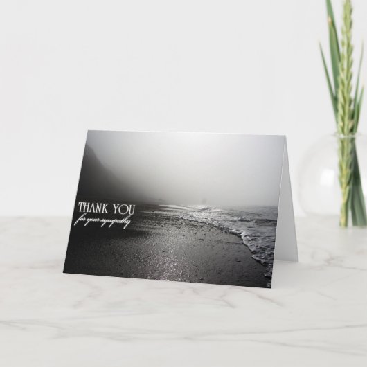 De sympathie dankt u kaardt bedankkaart (Voorkant)