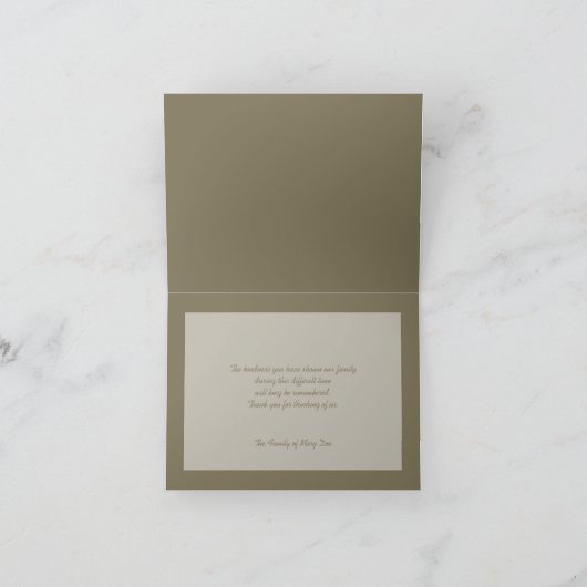 De sympathie dankt u nota neemt van Kaart (Binnen)