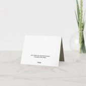 De sympathie dankt u nota neemt van Kaart (Achterkant)