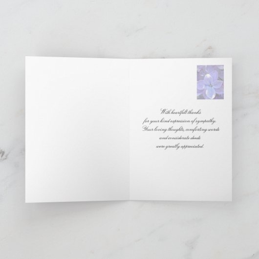 De Sympathie of de Dood van seringen dankt u Bedankkaart (Binnen)