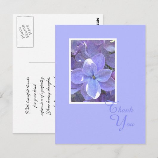 De Sympathie of de Dood van seringen dankt u Briefkaart (Voorkant / Achterkant)