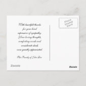 De Sympathie of de Dood van seringen dankt u Briefkaart (Achterkant)