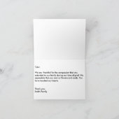 De Sympathie van de Bloem van de orchidee dankt u Bedankkaart (Binnen)