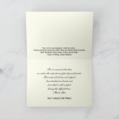 De Sympathie van de douane dankt u kaardt - Zwarte Bedankkaart (Binnen)