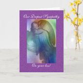 De Sympathie van de Engel van de regenboog Kaart (Gele Bloem)