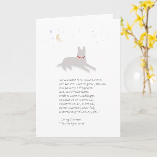 De Sympathie van de hond - Duitse herder - met Kaart (Gele Bloem)