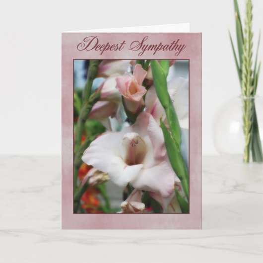 De Sympathie van Gladiolas Kaart (Voorkant)