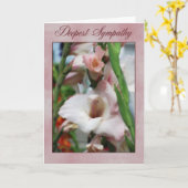 De Sympathie van Gladiolas Kaart (Gele Bloem)