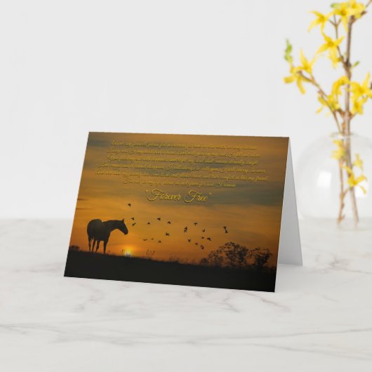 De Sympathie van het paard, de HerdenkingsKaart Kaart (Gele Bloem)