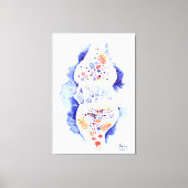 De synaps en de zenuwimpuls canvas afdruk (Voorkant)