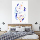 De synaps en de zenuwimpuls canvas afdruk (Insitu (Slaapkamer))