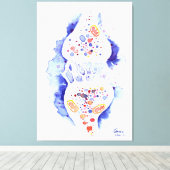 De synaps en de zenuwimpuls canvas afdruk (Insitu (Houten vloer))