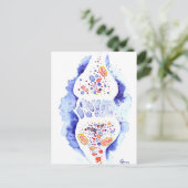 De synaps en de zenuwimpuls canvas print jig briefkaart (Staand voorkant)