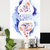 De synaps en de zenuwimpuls poster (Thuiskantoor)