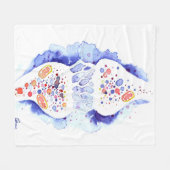 De synaps en het zenuwimpulsposter fleece deken (Voorkant (Horizontaal))