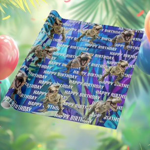 De T-Rex van Dinosaur World Cadeaupapier