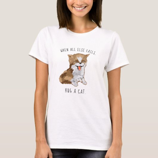De T-Shirt Dog Hug een Kat! Furry Kitten (Voorkant)