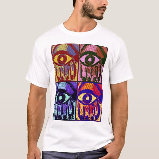 De T-shirt van de Hand van Hamsa van de Pop van (Voorkant)