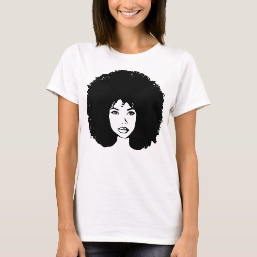 De T-shirt van de Vrouwen van de Godin van Afro (Voorkant)