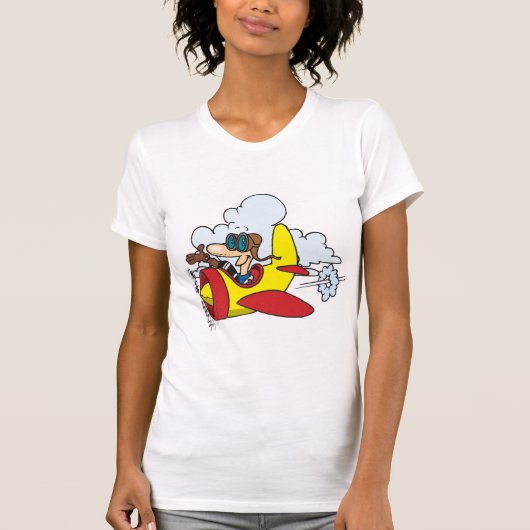 De T-shirt van de Vrouwen van het Vliegtuig van de (Voorkant)