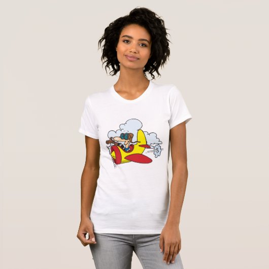 De T-shirt van de Vrouwen van het Vliegtuig van de (Voorkant volledig)