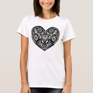 De T-shirt van het Hart van Wycinanki