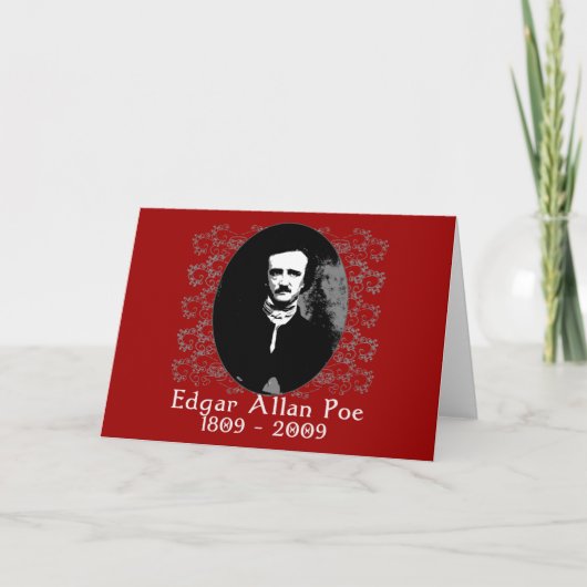 De T-shirt van het Jubileum van Edgar Allan Poe Kaart (Voorkant)