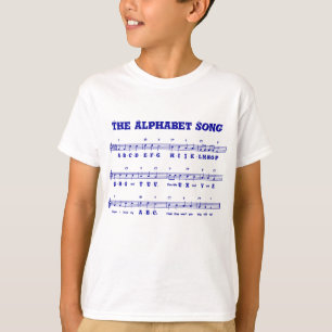 De T-shirt van het Kind Alphabet Song (ABCD's)
