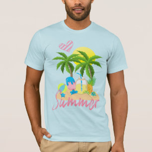 De T-shirt van het tropische Man van het Strand