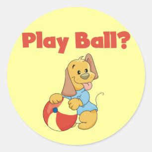 De T-shirts en de Giften van de Bal van het spel Ronde Sticker