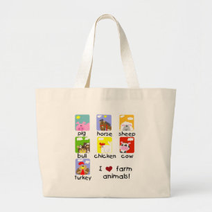 De T-shirts en de Giften van de Dieren van het boe Grote Tote Bag