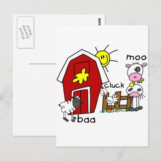 De T-shirts en de Giften van de Dieren van het Briefkaart (Voorkant / Achterkant)