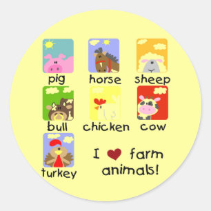De T-shirts en de Giften van de Dieren van het Ronde Sticker