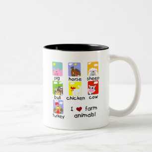 De T-shirts en de Giften van de Dieren van het Tweekleurige Koffiemok
