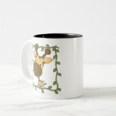 De T-shirts en de Giften van de Giraf van het baby Tweekleurige Koffiemok (Voorkant links)