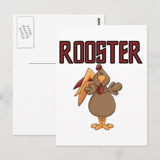 De T-shirts en de Giften van de haan Briefkaart (Voorkant / Achterkant)